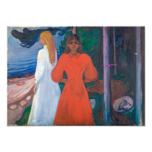 Rot und Weiß Edvard Munch Fotodruck