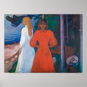Rot und Weiß Edvard Munch Poster