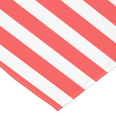 Rot und weiß, einfach, horizontal gestreift kurzer tischläufer (Ecke)