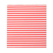 Rot und weiß, einfach, horizontal gestreift notizblock (Vorderseite)