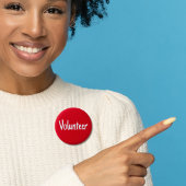 Rot und Weiß Einfache Freiwillige Button