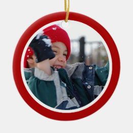 Rot und Weiß - eins mit Seiten versehen Keramik Ornament