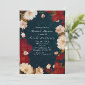 Rot und Weiß Elegant Moderne Chic Einladungen (Stehend Vorderseite)