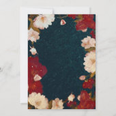 Rot und Weiß Elegant Moderne Chic Einladungen (Rückseite)