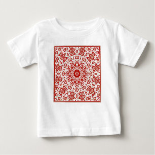Rot und Weiß, ethnische Bandana Baby T-shirt