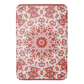 Rot und Weiß, ethnische Bandana Badematte (Vorderseite Vertikal)