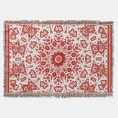 Rot und Weiß, ethnische Bandana Decke (Vorderseite)
