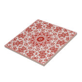 Rot und Weiß, ethnische Bandana Fliese (Seite)