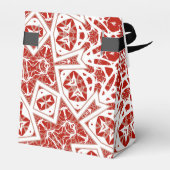 Rot und Weiß, ethnische Bandana Geschenkschachtel (Rückseite)