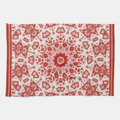 Rot und Weiß, ethnische Bandana Geschirrtuch (Horizontal)