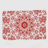 Rot und Weiß, ethnische Bandana Golfhandtuch (Horizontal)