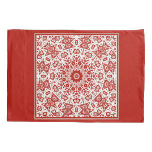 Rot und Weiß, ethnische Bandana Kissenbezug
