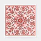 Rot und Weiß, ethnische Bandana Serviette (Vorderseite)