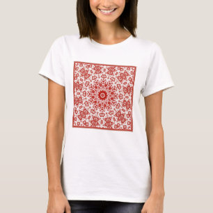 Rot und Weiß, ethnische Bandana T-Shirt