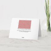 Rot und Weiß Feiertagskarte (Rückseite)
