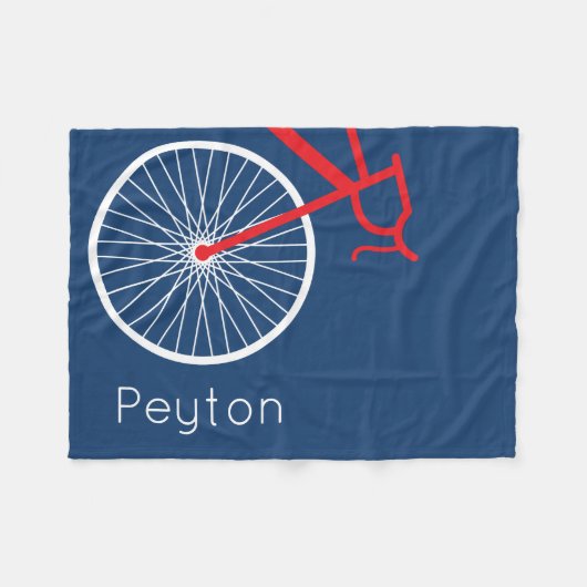 Rot und Weiß Fleecedecke (Vorderseite (Horizontal))