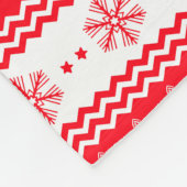 Rot und Weiß Fleecedecke (Ecke)