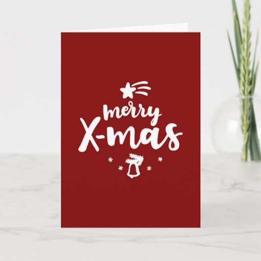Rot und Weiß frohe Weihnachten (Vorderseite)