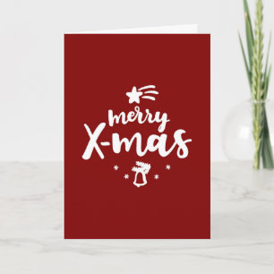 Rot und Weiß frohe Weihnachten