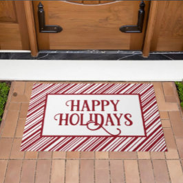 Rot und Weiß frohe Weihnachten Fußmatte