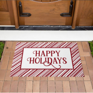 Rot und Weiß frohe Weihnachten Fußmatte
