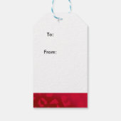 Rot und Weiß frohe Weihnachten Geschenkanhänger (Rückseite)