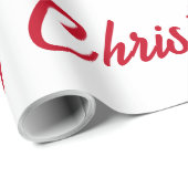 Rot und Weiß frohe Weihnachten Geschenkpapier (Rolleneckpunkt)