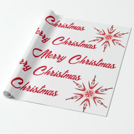Rot und Weiß frohe Weihnachten Geschenkpapier