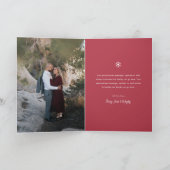 Rot und Weiß frohe Weihnachten Modernes Foto (Innenseite)