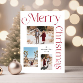 Rot und Weiß frohe Weihnachten Modernes Foto