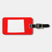 Rot und Weiß Gepäckanhänger (Vorderseite horizontal)