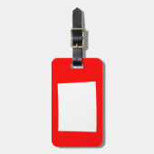 Rot und Weiß Gepäckanhänger (Vorderseite vertikal)