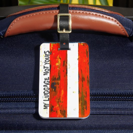 rot und weiß gepäckanhänger (Vorderseite Insitu 2)