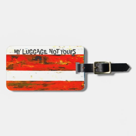 rot und weiß gepäckanhänger (Vorderseite horizontal)