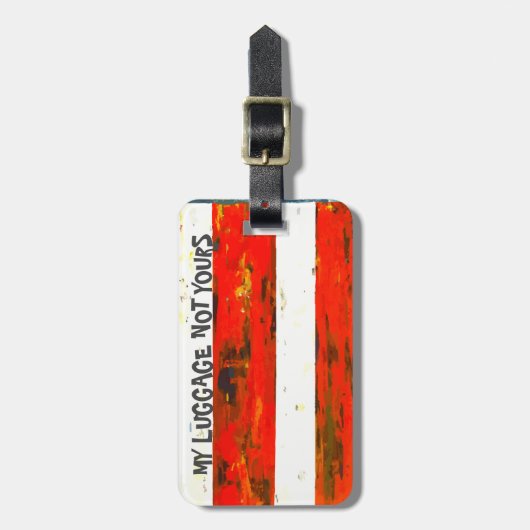 rot und weiß gepäckanhänger (Vorderseite vertikal)