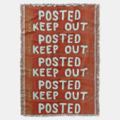 Rot und weiß gepostete Behalt Out Wood Sign Decke (Vorderseite Vertikal)