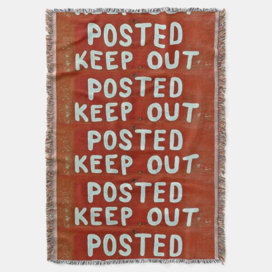 Rot und weiß gepostete Behalt Out Wood Sign Decke (Vorderseite Vertikal)