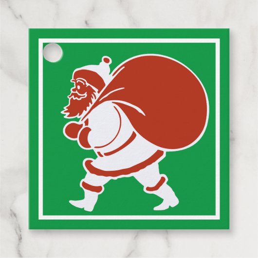 Rot und Weiß Geschenkanhänger (Vorderseite)