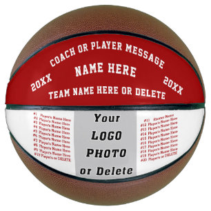 Rot und Weiß, Geschenke für Trainer Basketball,  Basketball