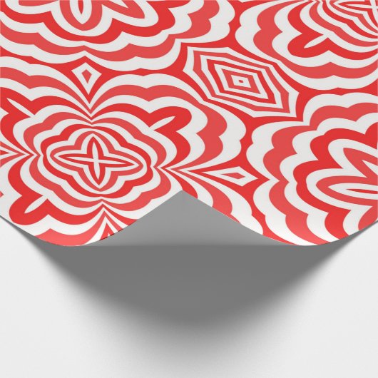 Rot und Weiß Geschenkpapier (Ecke)