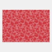 Rot und Weiß Geschenkpapier Set (Vorderseite 3)