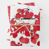 Rot und Weiß Geschenkpapier Set (Beispiel)