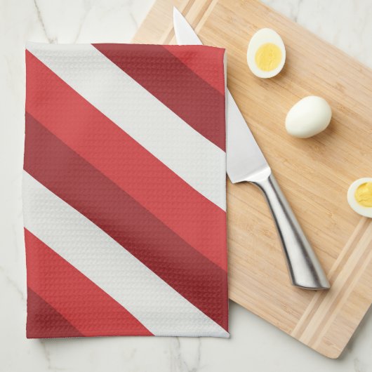 Rot und Weiß Geschirrtuch (Viertel Falte)