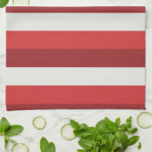 Rot und Weiß Geschirrtuch (Gefaltet)