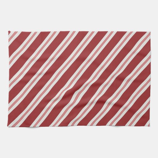 Rot und Weiß Geschirrtuch (Horizontal)