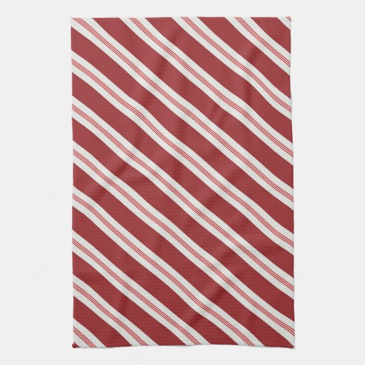 Rot und Weiß Geschirrtuch (Vertikal)
