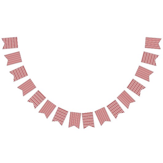 Rot und weiß gestanzt wimpelkette (Alle)