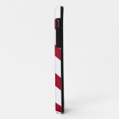 Rot und Weiß, gestreift Case-Mate iPhone Hülle (Hinten/Links)