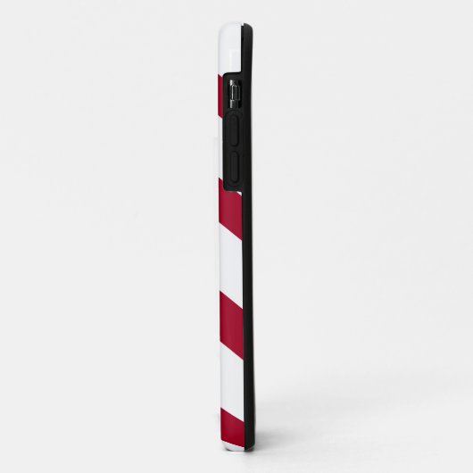 Rot und Weiß, gestreift Case-Mate iPhone Hülle (Hinten/Links)