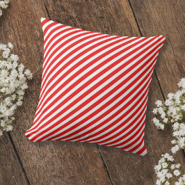 rot und weiß gestreift kissen